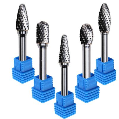 6 मिमी टाइप ए सा टंगस्टन कार्बाइड रोटरी फाइल 1/8 लांग शंक सिंगल डबल कट