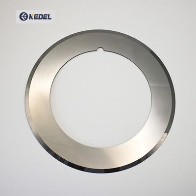 बैटरियों के ध्रुव टुकड़ों को काटने के लिए स्थिति निर्धारण खांचे के साथ परिपत्र स्लिटिंग चाकू, बैटरी उद्योग के लिए औद्योगिक ब्लेड