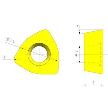 उच्च परिशुद्धता मशीनिंग के लिए 9.525 मिमी व्यास और 4.2 मिमी मोटाई वाला WPGT मॉडल सीएनसी मिलिंग इंसर्ट