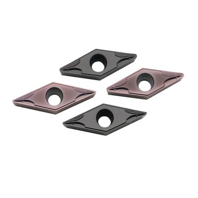 उच्च तापमान मिश्र धातु काटने के लिए 35° कोण V और 7° कोण C के साथ परिशुद्धता डिजाइन VCMT सीएनसी सम्मिलन