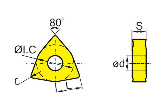 इलेक्ट्रॉनिक उद्योग में परिशुद्धता मशीनिंग के लिए पीवीडी कोटिंग के साथ उच्च प्रदर्शन WNMG सीएनसी आवेषण