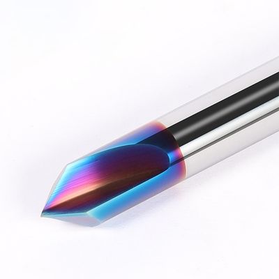 स्टेनलेस स्टील के लिए 90° कोण टंगस्टन कार्बाइड मिलिंग कटर के साथ 65° 2-फ्लूट चैम्फरिंग टूल