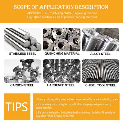 स्टेनलेस स्टील के लिए 90° कोण टंगस्टन कार्बाइड मिलिंग कटर के साथ 65° 2-फ्लूट चैम्फरिंग टूल